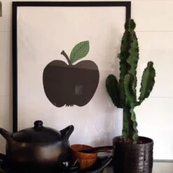Black Apple Poster 50x70 Cm -Gubi Furni Sales olle eksell black apple poster 50x70 cm 5