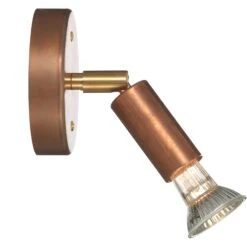 Star 1 Wall Lamp, Raw Copper