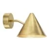 Tratten Mini Wall Lamp LED, Raw Brass -Gubi Furni Sales orsjo belysning tratten mini wall lamp led raw brass 0