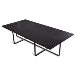 OX Denmarq Ninety Coffee Table 120x60x40, Black Base, Black Marble