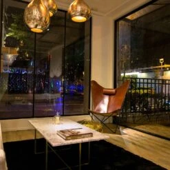 OX Denmarq Ninety Coffee Table 120x60x40 Cm, Brass Base, White Marble -Gubi Furni Sales ox denmarq ninety coffee table 120 cm brass base 3