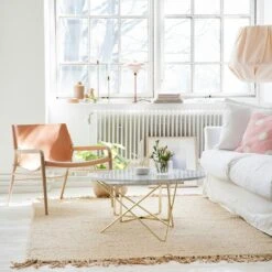 OX Denmarq O Coffee Table Ø80 Cm, Brass Frame/White Marble 8 OX Denmarq O Coffee Table Ø80 Cm, Brass Frame/White Marble -Gubi Furni Sales ox denmarq o coffee table 80 cm brass frame marble 2