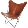 OX Denmarq Papillon Bat Chair, Black Chassis, Leather Cognac -Gubi Furni Sales ox denmarq papillon bat chair black chassis leather 3