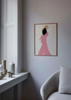 Pink Dress Poster, 50x70 Cm -Gubi Furni Sales paper collective poster pink dress 2