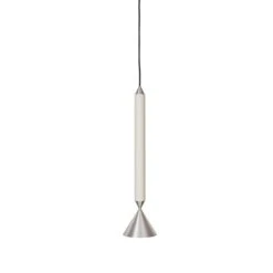 Pholc Apollo 39 Pendant, Winter White/Brushed Aluminium