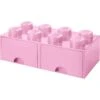Room Copenhagen LEGO® Storage With 2 Drawers 8 Knobs, Light Purple