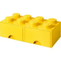 Room Copenhagen LEGO® Storage With 2 Drawers 8 Knobs, Yellow