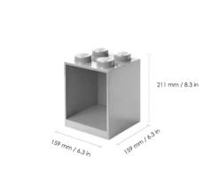 Room Copenhagen LEGO® Shelves 2-pack, Medium Stone Grey -Gubi Furni Sales room copenhagen lego shelves 2 pack 8