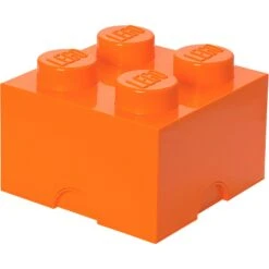 Room Copenhagen LEGO® Storage Box 4 Knobs, Bright Orange