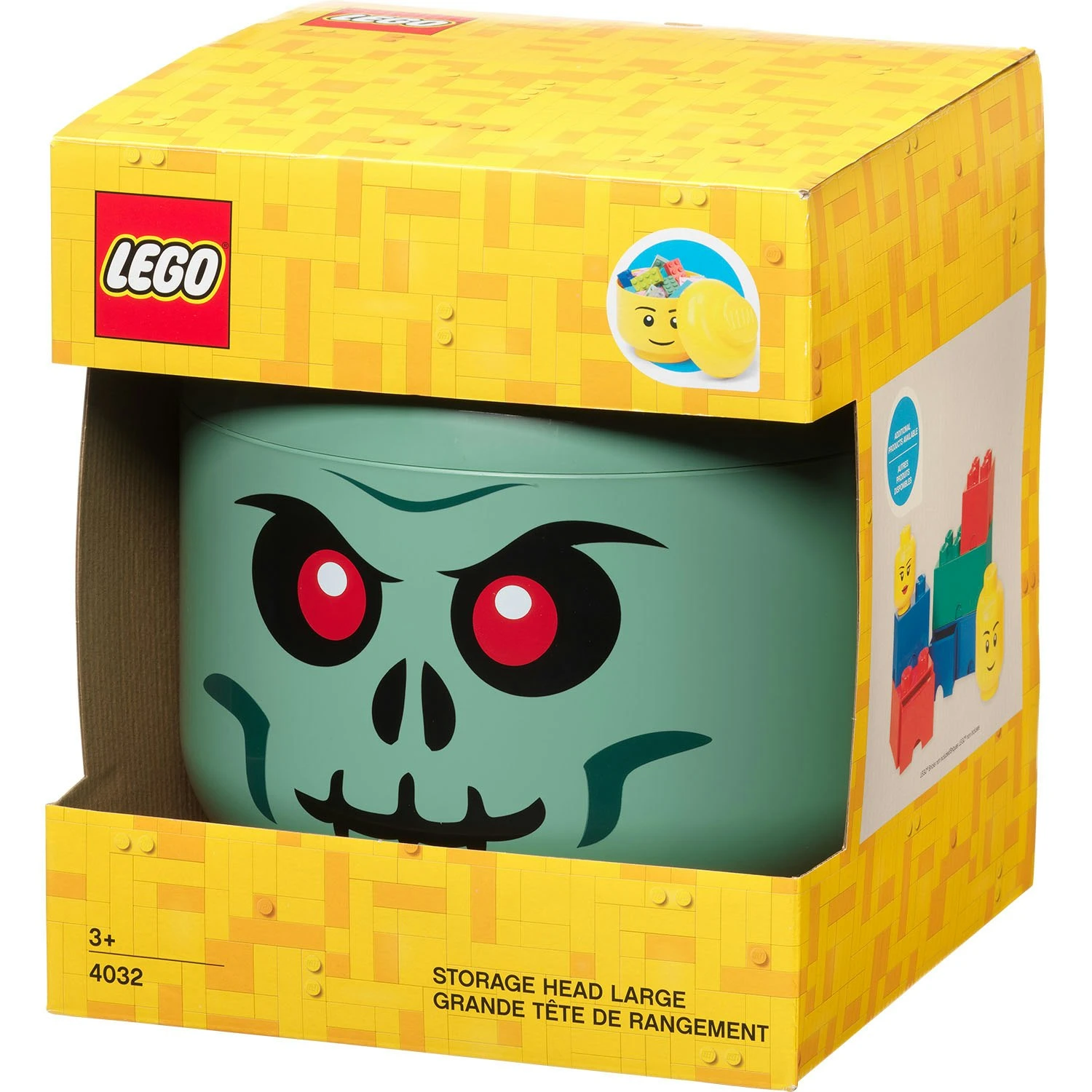 Room Copenhagen LEGO® Storage Box Head Large, Green Skeleton 4 Room Copenhagen LEGO® Storage Box Head Large, Green Skeleton - Image 2