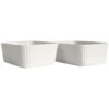 Sagaform Flora Oven Dishes 2-pack, White 1 Sagaform Flora Oven Dishes 2-pack, White -Gubi Furni Sales sagaform flora 3