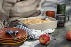 Sagaform Flora Oven Dish Beige S, 19x30 Cm -Gubi Furni Sales sagaform flora oven dish beige 8