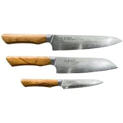 Satake Kaizen Knife Set 3-pack Gyuto 21 Cm, Santoku 18 Cm & Petty 12 Cm