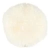 Shepherd Moa Round Seat Cushion 36cm Long-haired, White