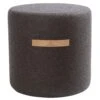 Shepherd Sara Round Wool Pouf 40x40 Cm, Black