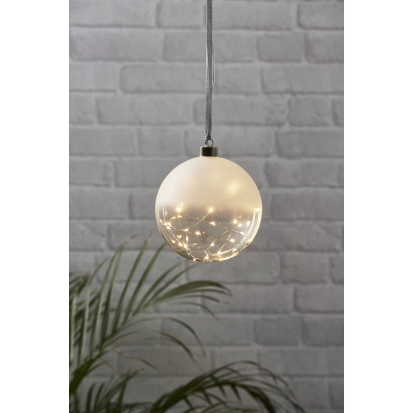 Star Trading Glow Glass Bauble 15 Cm, Frosted 4 Star Trading Glow Glass Bauble 15 Cm, Frosted - Image 2