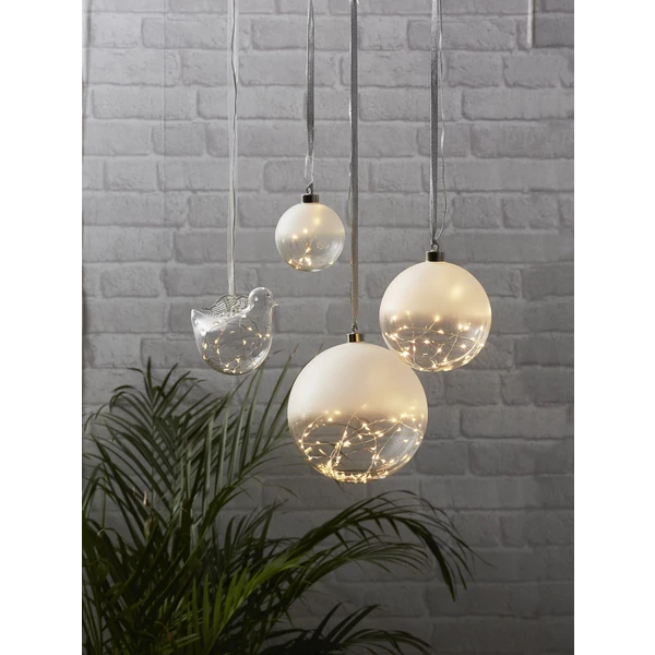 Star Trading Glow Glass Bauble 15 Cm, Frosted 5 Star Trading Glow Glass Bauble 15 Cm, Frosted - Image 3