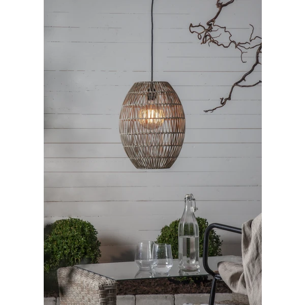 Star Trading Linde Lampshade 40 Cm, Grey Beige 8 Star Trading Linde Lampshade 40 Cm, Grey Beige - Image 6