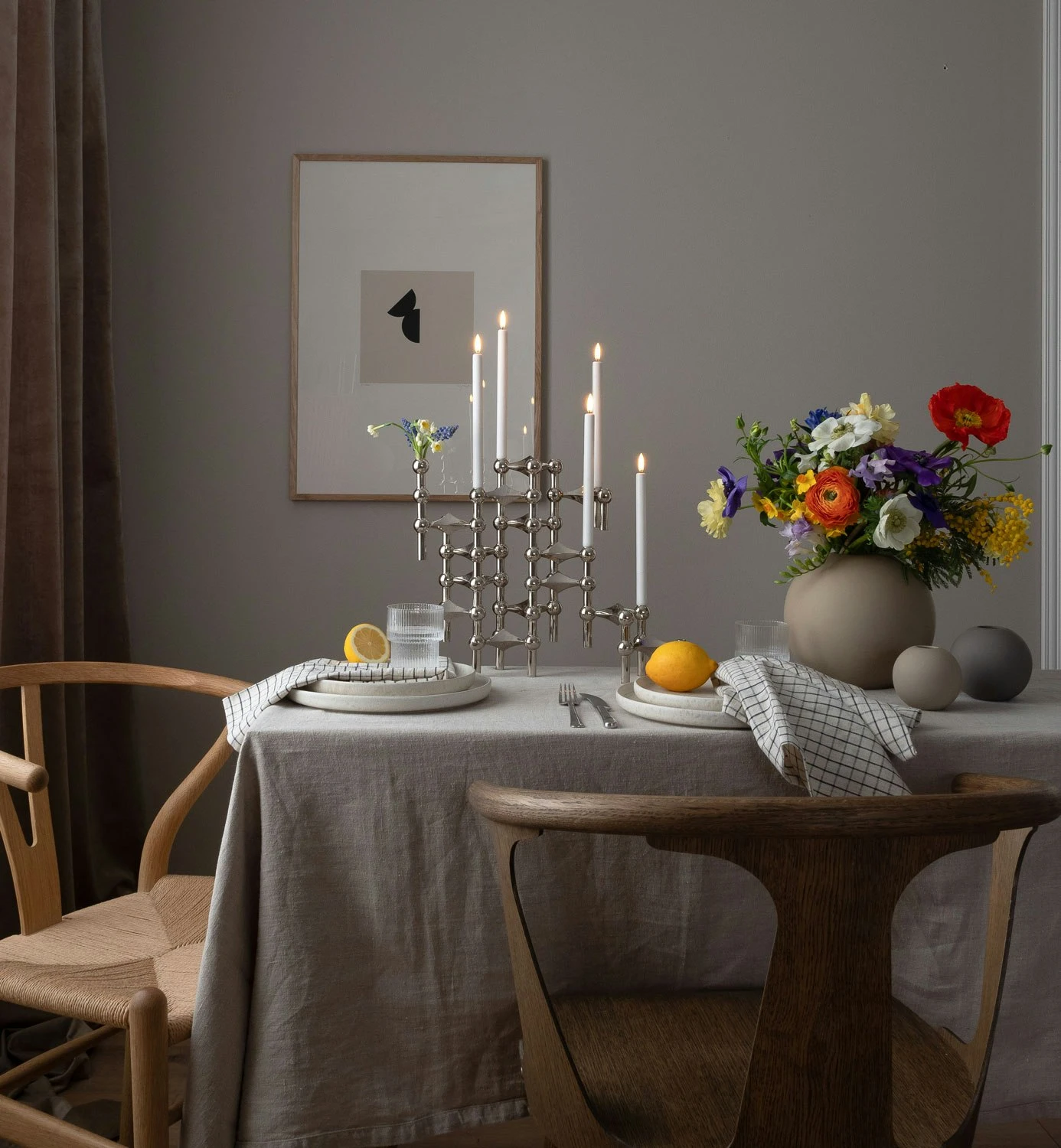 Nagel Candlestick 3 Pieces, Chrome 5 Nagel Candlestick 3 Pieces, Chrome - Image 3