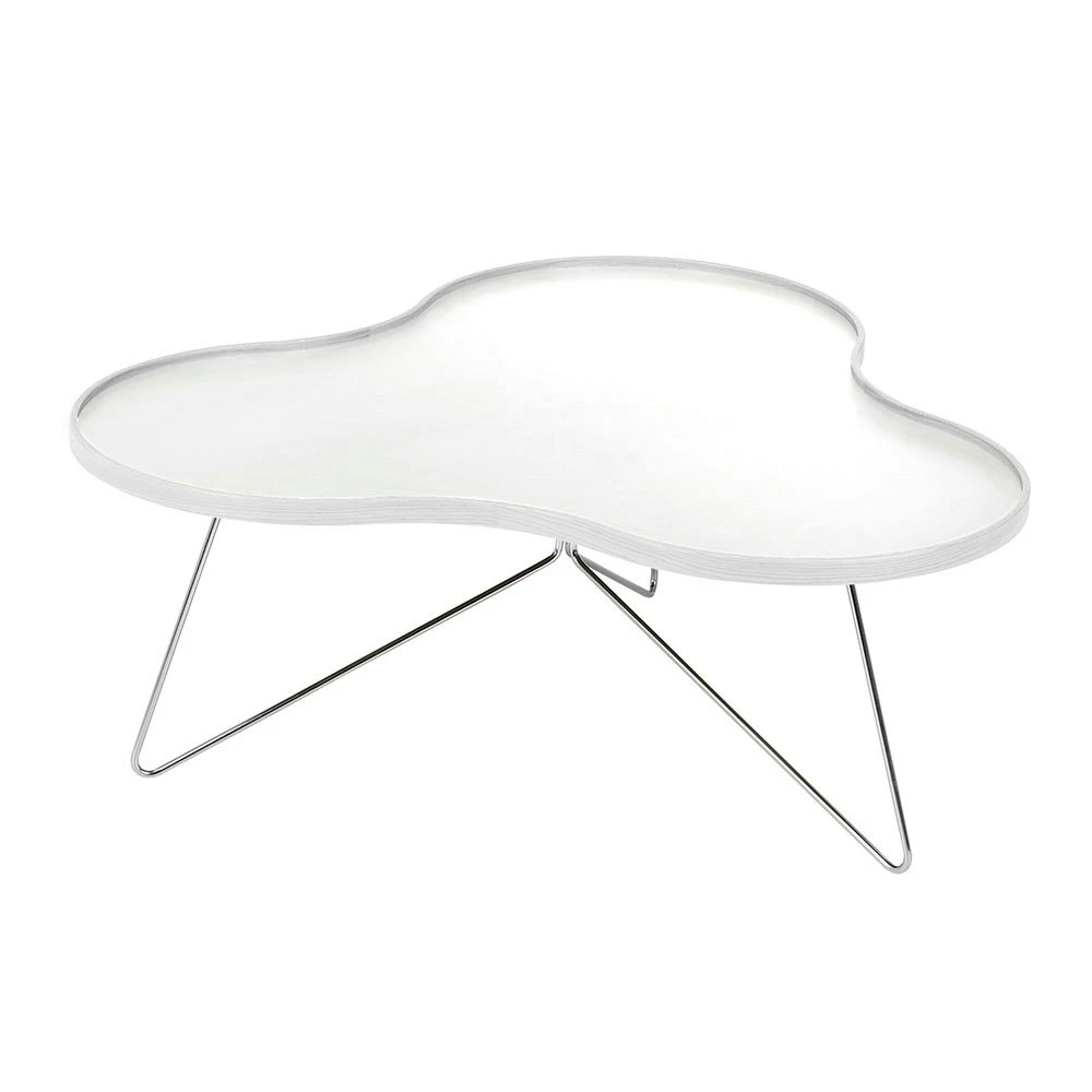 Swedese Flower Mono Table 90x84 Cm, White/Chrome 3 Swedese Flower Mono Table 90x84 Cm, White/Chrome