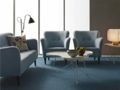 Swedese Flower Mono Table 90x84 Cm, White/Chrome 10 Swedese Flower Mono Table 90x84 Cm, White/Chrome -Gubi Furni Sales swedese swedese flower mono table 66 90 114 cm 2 2