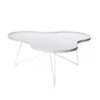 Swedese Flower Mono Table 90 Cm, White Stained Ash -Gubi Furni Sales swedese swedese flower mono table 66 90 114 cm 7