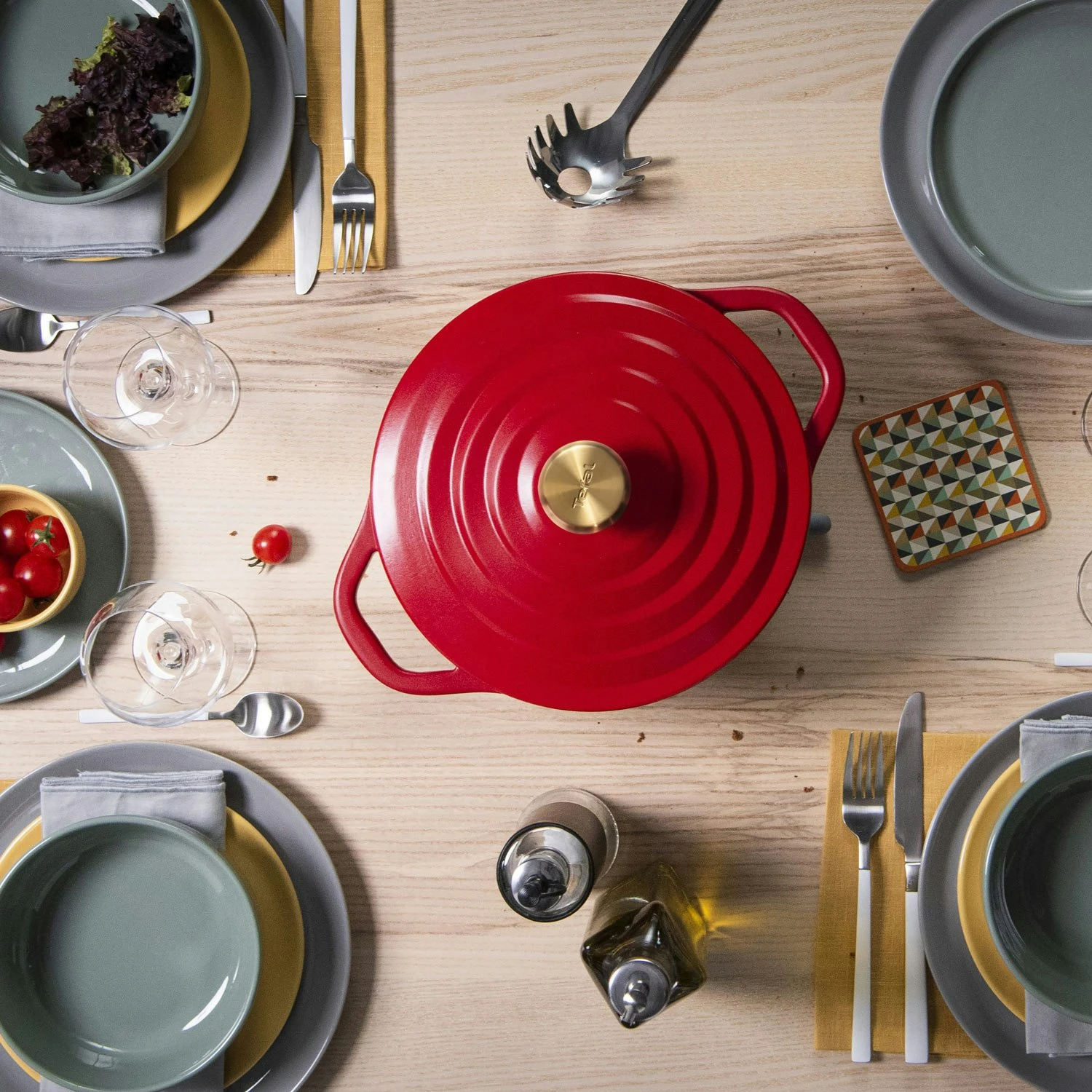 Tefal Air Oval Pot Red, 4,7 L/24 Cm 7 Tefal Air Oval Pot Red, 4,7 L/24 Cm - Image 5