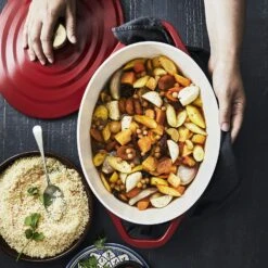 Tefal Air Oval Pot Red, 5,7 L/30 Cm -Gubi Furni Sales tefal air oval pot red 5