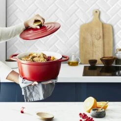 Tefal Air Oval Pot Red, 4,7 L/24 Cm 9 Tefal Air Oval Pot Red, 4,7 L/24 Cm -Gubi Furni Sales tefal air oval pot red 8