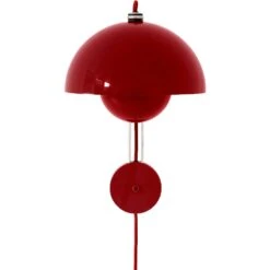&Tradition Flowerpot VP8 Wall Lamp, Vermilion Red