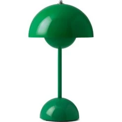 &Tradition Flowerpot VP9 Table Lamp Portable With Magnetic Charger Cable, Signal Green