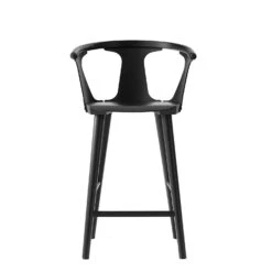&Tradition In Between Bar Stool Sk7, Black Lacquered Oak