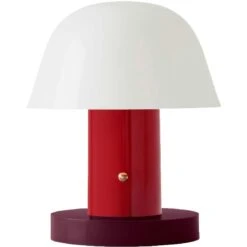 &Tradition Setago JH27 Table Lamp Portable, Maroon / Grape