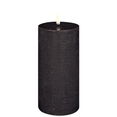 LED Pillar Candle 7,8 X 15,2 Cm, Forest Black 3 LED Pillar Candle 7,8 X 15,2 Cm, Forest Black