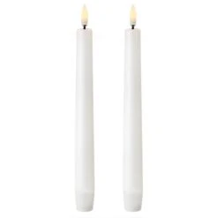 LED Taper Candle Nordic White 2-pack, 2,3x20,5 Cm